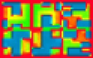 RED BORDELINE, 2014, (digital bild) av Peter McClure