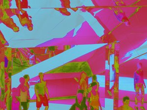 VENICE BEACH UPPSIDA-NER, 2014 (DIGITAL BILD) av Peter McClure