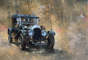 3 liters Bentley at Cottesbrooke (olja på duk) av Peter Miller