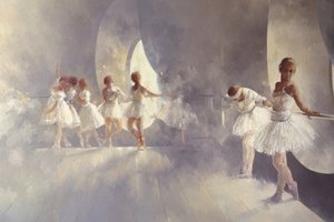 Balettstudio (olja på duk) av Peter Miller