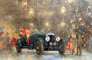 Christmas Bentley (olja på duk)