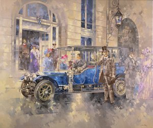 Outside the Ritz (olja på duk) av Peter Miller
