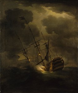 Förlust av HMS "Victory", 4 oktober 1744 av Peter Monamy