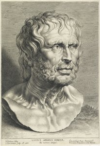 Byst av Seneca, graverad av Lucas Vorsterman av Peter Paul (after) Rubens