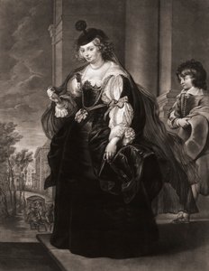 Helena Fourment eller Helene Fourment. Porträtt. av Peter Paul (after) Rubens
