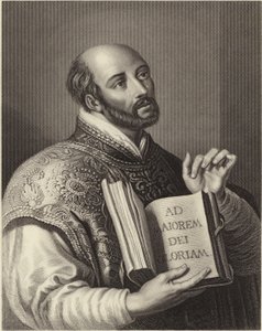 Ignatius av Loyola (gravyr) av Peter Paul (after) Rubens