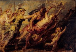 Avlägsnandet av Proserpin. Målning tillskriven Pierre Paul (Pierre-Paul) Rubens (eller Peter Paul eller Petrus Paulus) (1577-1640) Ec. Flam av Peter Paul (attr. to) Rubens