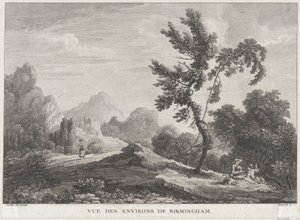 Utsikt över Birmingham, ca. 1755., ca. 1755. av Peter Paul Benazech