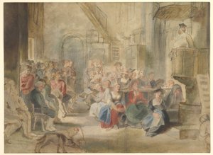 En predikan i en bykyrka, ca 1630 av Peter Paul Rubens