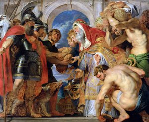 Abraham och Melkisedek av Peter Paul Rubens