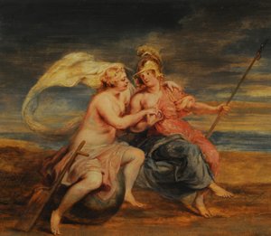 Allegory of Fortune and Virtue (olja på pannå) av Peter Paul Rubens