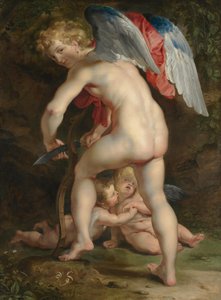 Amor snidar bågen av Peter Paul Rubens