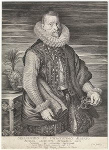 Ärkehertig Albert av Österrike (gravyr) av Peter Paul Rubens