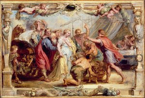 Briseis Given back to Achilles, 16301631 av Peter Paul Rubens
