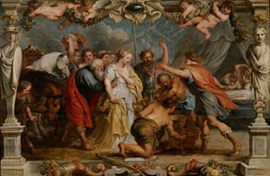 Briseis återlämnad till Akilles av Peter Paul Rubens