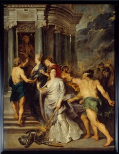 Marie de Medicis cykel (1573-1642): Moderns och sonens andra krig mot Marie de Medicis och Ludvig XIII. "" Slutandet av Peace in Angers den 10/08/1620"". Målning av Pierre Paul (Pierre-Paul) Rubens (eller Peter Paul eller Petrus Paulus) (1577-1640) av Peter Paul Rubens