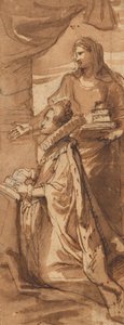 Infanta Isabella av Spanien tillsammans med den heliga Elisabet av Ungern av Peter Paul Rubens