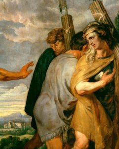 Decius Mus säger hejdå till lictorerna. av Peter Paul Rubens