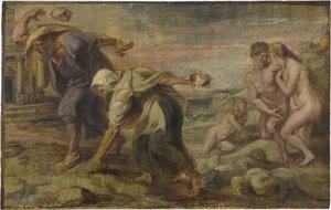 Deucalion och Pyrrha, ca 1636 av Peter Paul Rubens