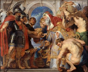Mötet mellan Abraham och Melkisedek av Peter Paul Rubens