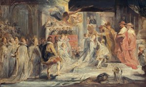 Drottningens kröning (skiss till Medici-cykeln) av Peter Paul Rubens