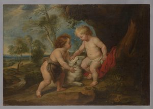 Jesusbarnet och Johannes Döparen av Peter Paul Rubens