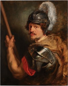 Engelska:  Porträtt av en man som guden Mars av Peter Paul Rubens