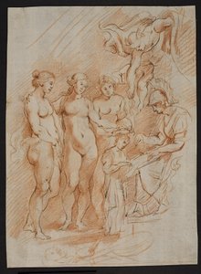 Figurkomposition, ur "Maria de Medicis historia" av Peter Paul Rubens