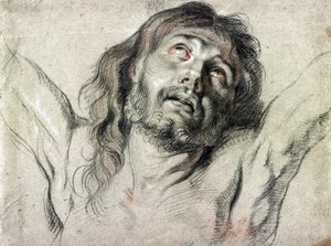 Kristi huvud på korset av Peter Paul Rubens (teckning) av Peter Paul Rubens