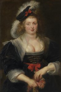 Helene Fourment, medan hon tar på sig en handske av Peter Paul Rubens