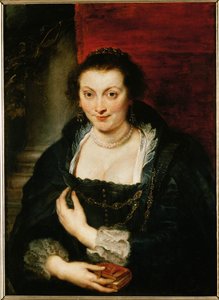 Isabella Brant (målning på trä) av Peter Paul Rubens