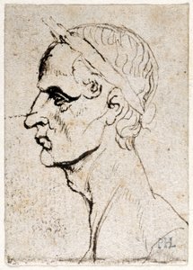 Julius Caesar, från tio teckningar av åtta av de första tolv Caesarerna, efter Giovanni da Cavinos medaljer (penna och bläck på papper) av Peter Paul Rubens