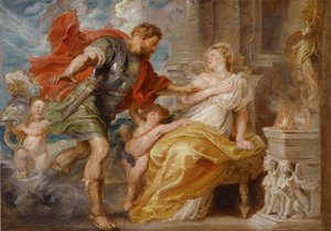 Mars och Rhea Silvia, ca. 1616-1617 av Peter Paul Rubens