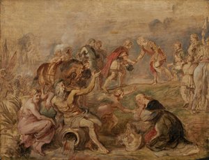 Möte mellan kung Ferdinand av Ungern och kardinal-infanten Ferdinand av Spanien i Nördlingen av Peter Paul Rubens
