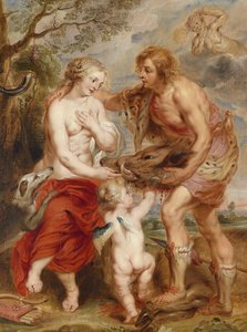 Meleager erbjuder Calydon-galtarna att bege sig till Atalanta av Peter Paul Rubens