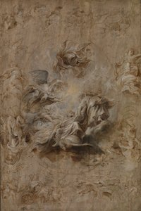 Multiple Sketch for the Banqueting House Ceiling av Peter Paul Rubens