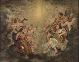 Änglar som skapar musik av Peter Paul Rubens