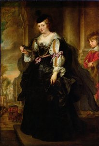 Porträtt av Helene Fourment med en vagn, ca 1639