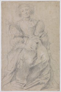 Porträtt av Hélène Fourment, ca. 1630-1631 av Peter Paul Rubens
