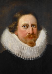 Porträtt av en man med pipkrage av Peter Paul Rubens
