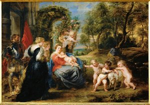 Vila på flykten till Egypten, ca 1632-35 (målning på trä) av Peter Paul Rubens