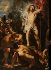 Kristi uppståndelse, ca 1611-12 (olja på panel) av Peter Paul Rubens