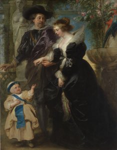 Rubens, hans hustru Helena Fourment 1614-1673, och deras son Frans 1633-1678, ca. 1635. av Peter Paul Rubens