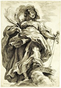 Sankta Katarina av Alexandria i molnen av Peter Paul Rubens