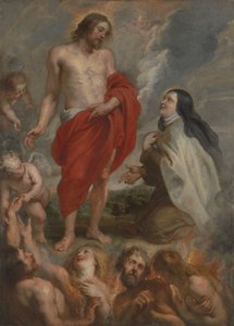 Den heliga Teresa av Ávila som ber för Bernardino de Mendoza i skärselden av Peter Paul Rubens
