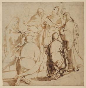 Studier för presentationen i templet av Peter Paul Rubens