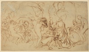 Studie till "Dianas bad" (rekto) av Peter Paul Rubens