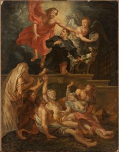 Sankt Rochus, skyddshelgon för dem som drabbats av sjukdom av Peter Paul Rubens
