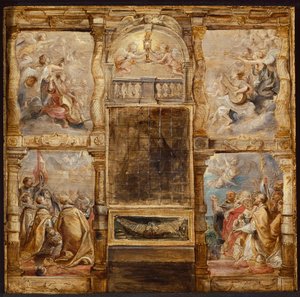 Tillbedjan av eukaristin, ca. 1626. av Peter Paul Rubens