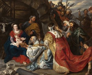 Magiernas tillbedjan - Pieter Paul Rubens (1577-1640). Olja på duk, ca. 1620. Mått : 235x277,5 cm. State Hermitage, St Petersburg